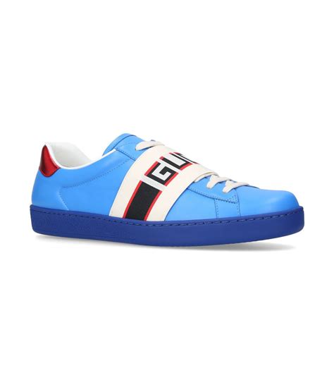 gucci blue stripe trainers|ace sneakers Gucci.